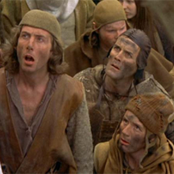 An image depicting some filthy peasants from the legendary Monty Python and the Holy Grail as a metaphore for how employees are treated by some superiors